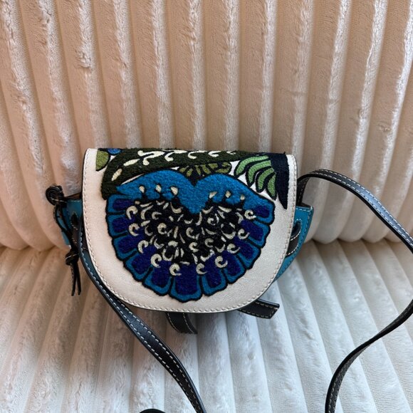 Loewe Mini Gate Floral Leather Saddle Bag - Picture 7 of 10